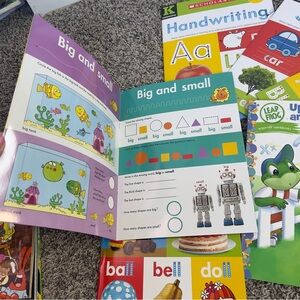 Kindergarten workbooks Educational Childrens Books wet erase dryerase wipe clean